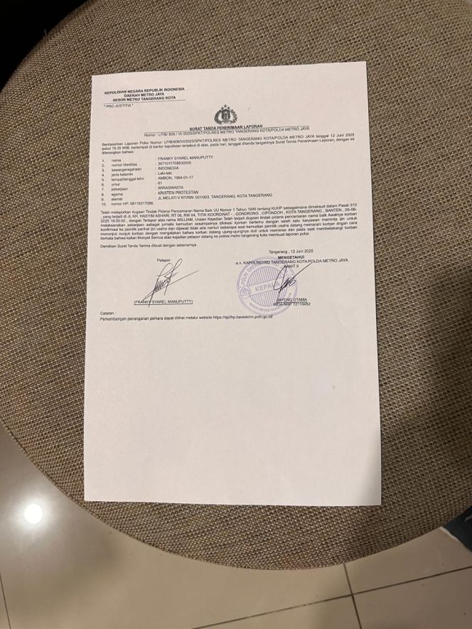 
					Pengusaha Minyak Jelantah di Tangerang Dipolisikan karena Diduga Hina Wartawan: “Pemeras, Monyet Kalian Semua”