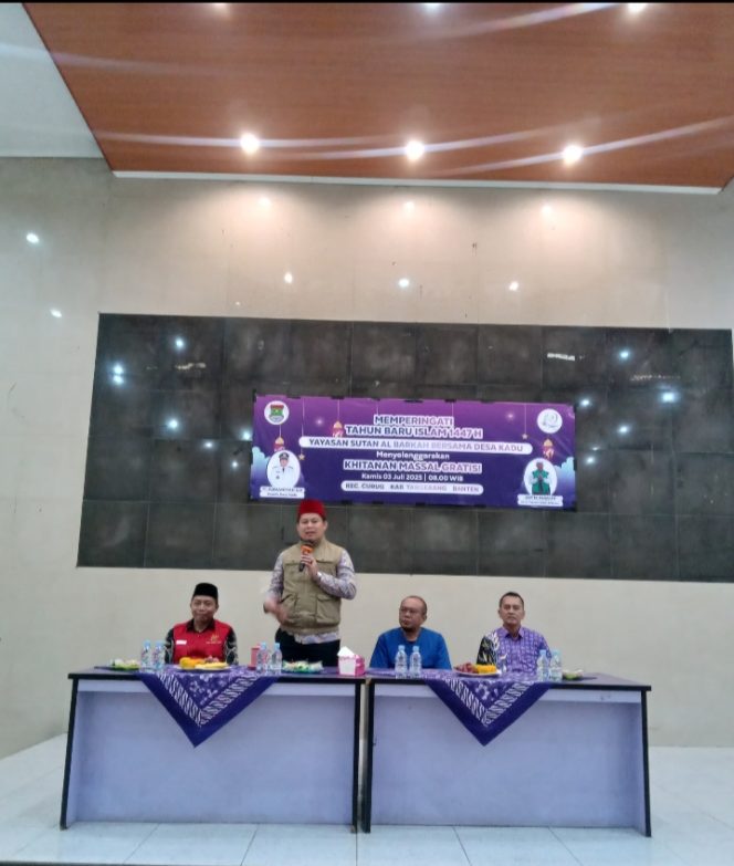 
					Yayasan Sutan Al-Barkah Gandeng Pemerintah Desa Kadu Gelar Sunatan Masal Gratis