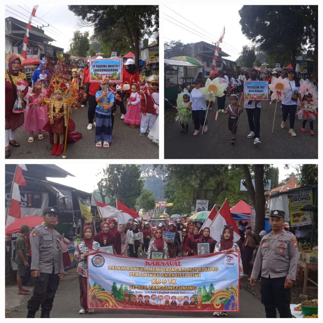 
					Peringatan HUT RI 80 Tahun TK KB Se-Kecamatan Tanggunggunung Gelar Pawai Budaya