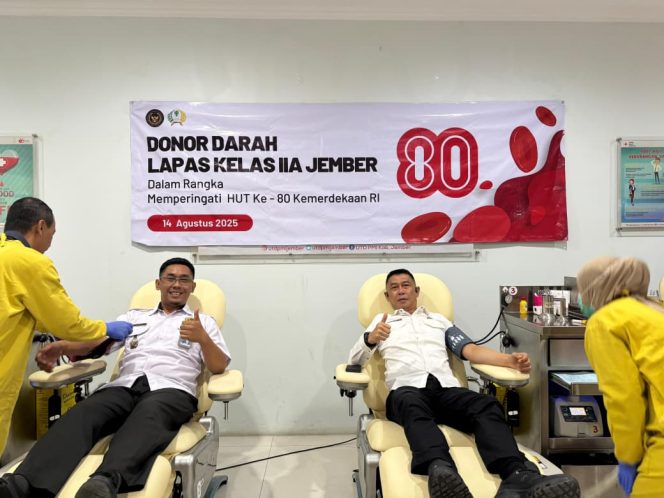 
					Peringati HUT ke-80 RI, Lapas Jember Gelar Aksi Donor Darah