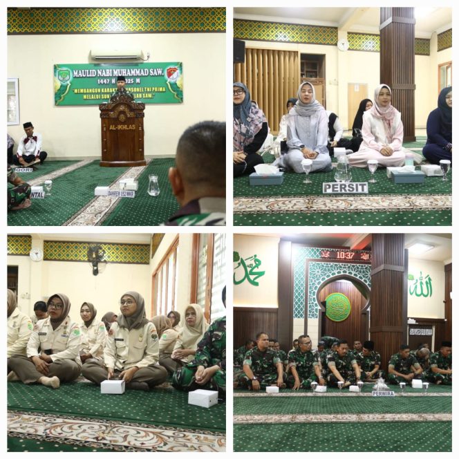 
					Membentuk Prajurit Berkarakter: Makorem 052/Wkr Peringati Maulid Nabi*