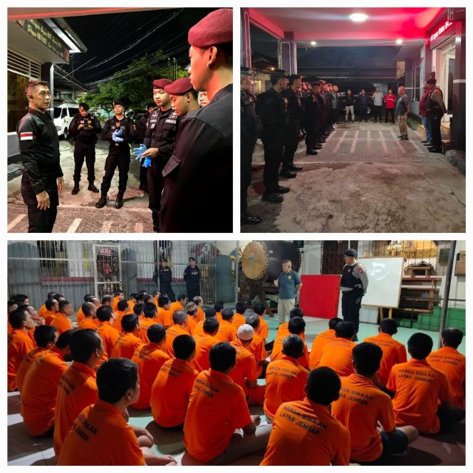Wujudkan Zero Halinar, Lapas Jember Gelar Razia Bersama Polres