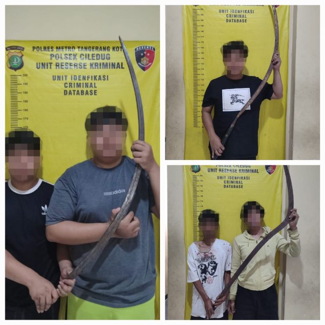 
					Cegah Tawuran, Polisi Tangkap Pemuda Bawa Celurit dan Corbek di Karang Tengah