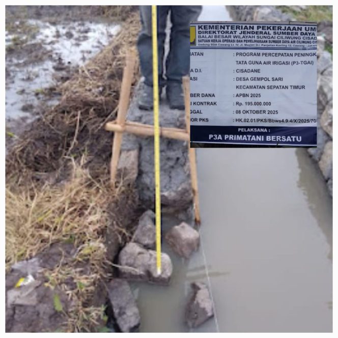 
					JADI SOROTAN PUBLIK LEMAHNYA DALAM PENGAWASAN PROGRAM IRIGASI [P3A-TGAI] DIDUGA ADA PERMAINAN ANGGARAN MATERlAL