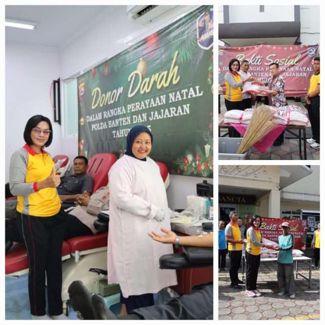 
					Polda Banten dan Jajaran Gelar Bakti Sosial dan Donor Darah Dalam Rangka Menyambut Perayaan Natal 2025