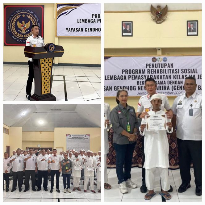 
					Kalapas Jember Resmi Akhiri Program Rehabilitasi Sosial TA 2025