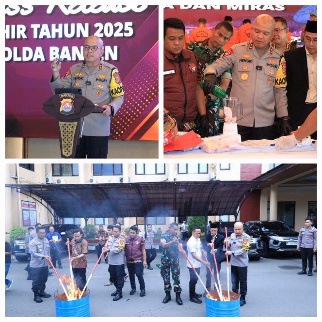 
					Polda Banten Musnahkan 12 Kg Narkoba dan Ribuan Botol Miras*