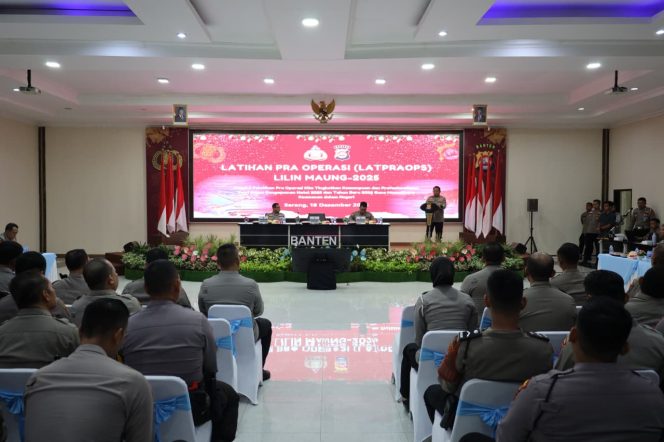 
					Persiapan Operasi Lilin Maung 2025, Polda Banten Gelar Latihan Pra Operasi