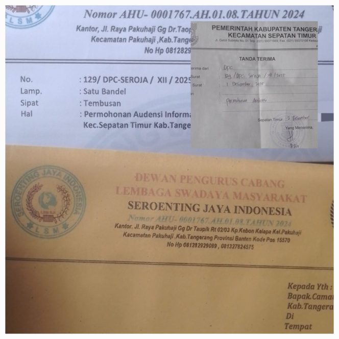 
					LSM Seroja Surati 8 Desa Se-kecamatan Sepatan Timur Tentang Penggunaan Dana Desa, dan minta proaktif