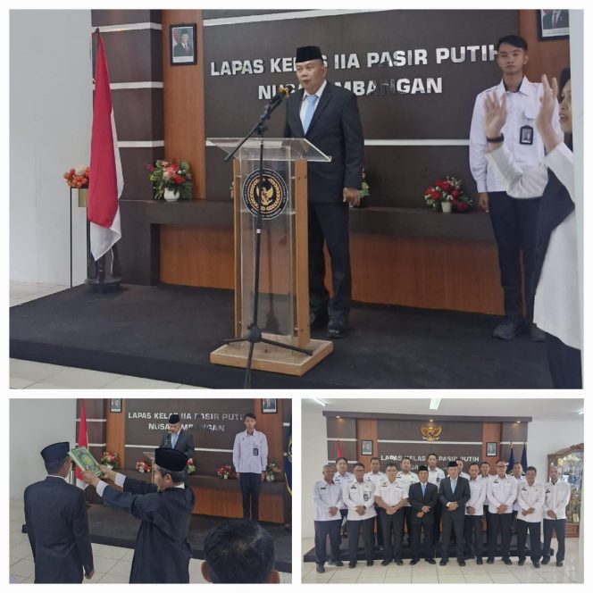 
					Pelantikan, Pengambilan Sumpah Jabatan dan Pisah Sambut Kepala Seksi Kegiatan Kerja Lapas Pasir Putih