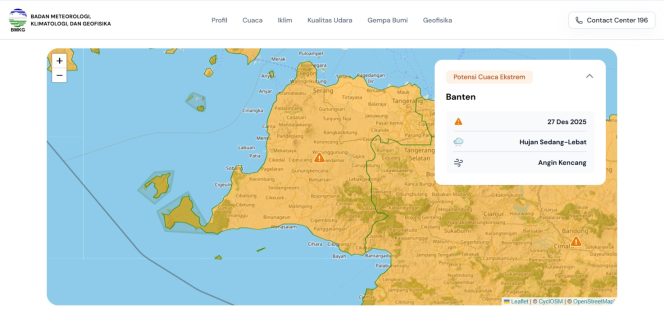
					BMKG Keluarkan Peringatan Dini, Polda Banten Imbau Masyarakat Waspadai Potensi Cuaca Ekstrem