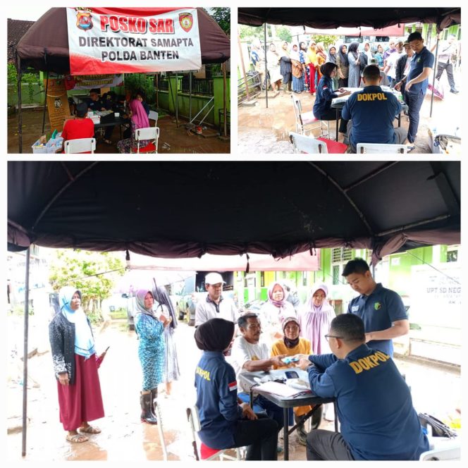 
					Pelayanan Kesehatan Polda Banten untuk Warga Terdampak Banjir