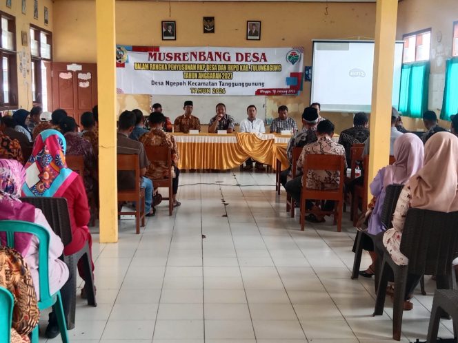 
					Musrenbangdes Desa Ngepoh membahas dan Menyepakati Rancangan RKP Desa dan RKPD Kabupaten Tulungagung Tahun Anggaran 2027″