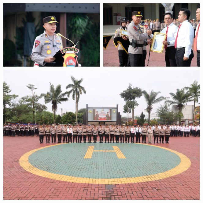 
					Upacara Hari Kesadaran Nasional, Kapolda Banten Berikan Penghargaan kepada 6 Personel