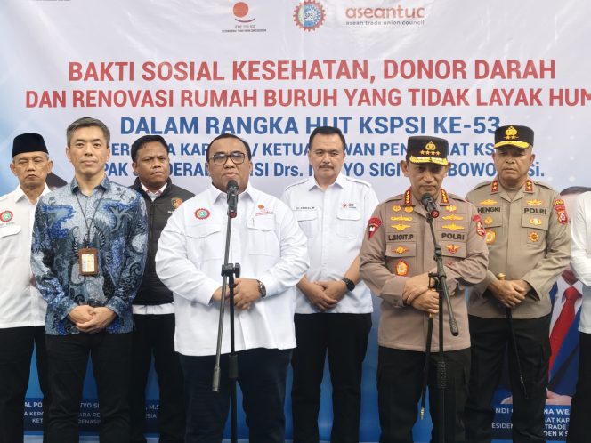 
					Bakti Sosial dan Donor Darah HUT ke-53 KSPSI, Kapolri Tegaskan Dukungan untuk Kesejahteraan Buruh