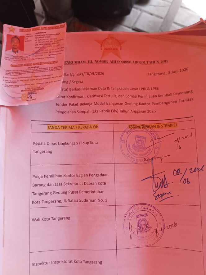 
					Aroma Maladministrasi Menyengat, GMAKS Somasi Tender Proyek Sampah Rp 34 Miliar di Kota Tangerang