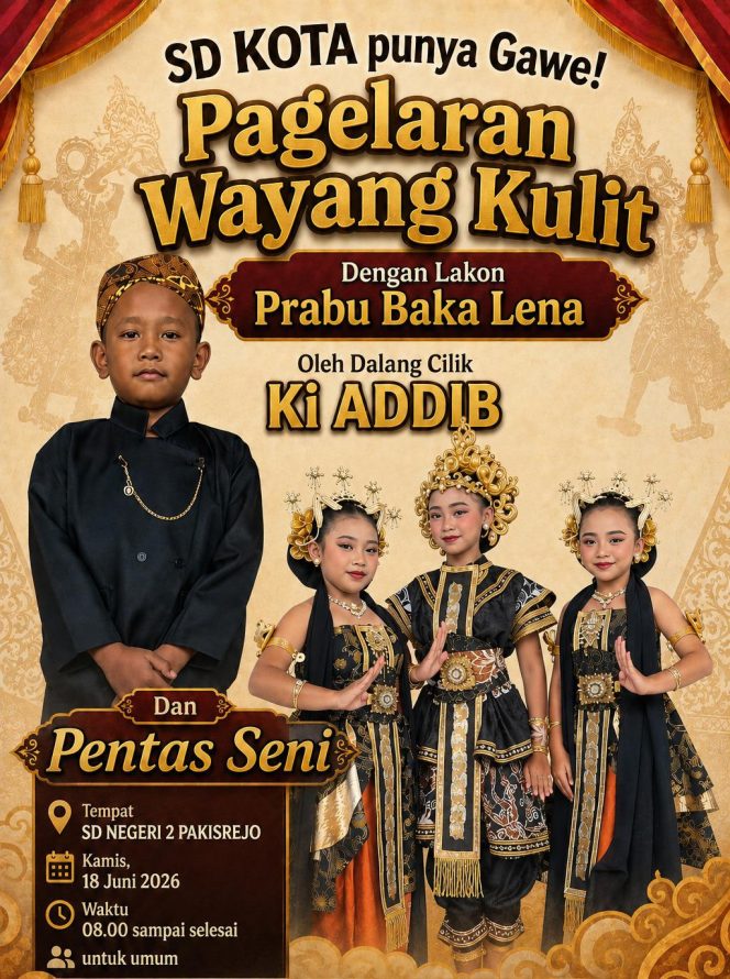 
					Saksikan Aksi Spektakuler Dalang Cilik Tanggunggunung,Akan Pentas di SD KOTA