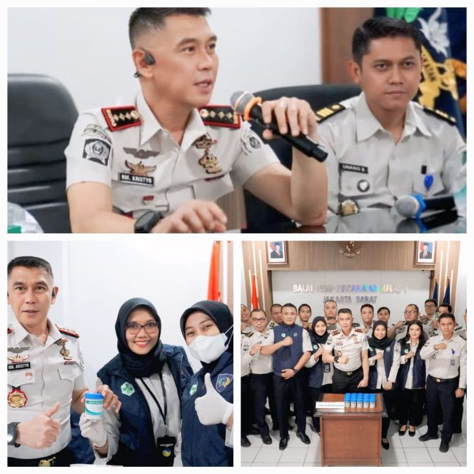 
					Pastikan Bebas Narkoba, Kabapas Jakarta Barat Pimpin Langsung Pemeriksaan Urine Pegawai