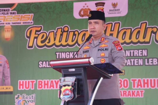
					Sambut HUT Bhayangkara ke-80, Polres Lebak Gelar Festival Hadroh Tingkat Pondok Pesantren Se-Kabupaten Lebak