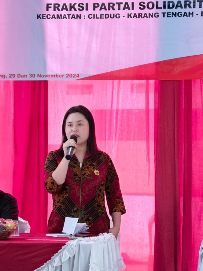 
					Anggota DPRD Kota Tangerang Komisi II, Natalie Marbun mendorong agar Kecamatan Larangan menjadi salah satu wilayah yang diprioritaskan dalam rencana pembangunan SMP Negeri baru.