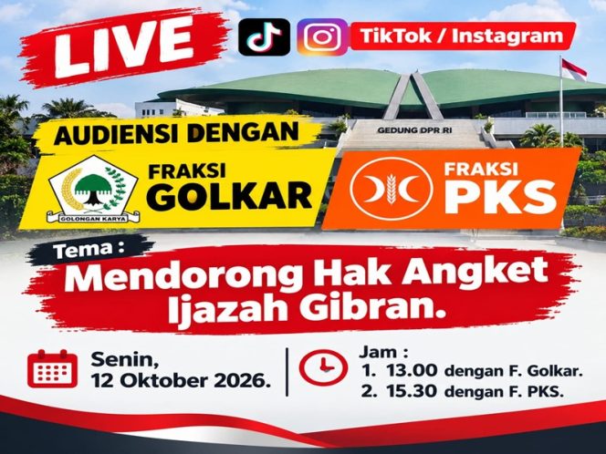 
					Mendorong Hak angket  Ijazah Gibran.